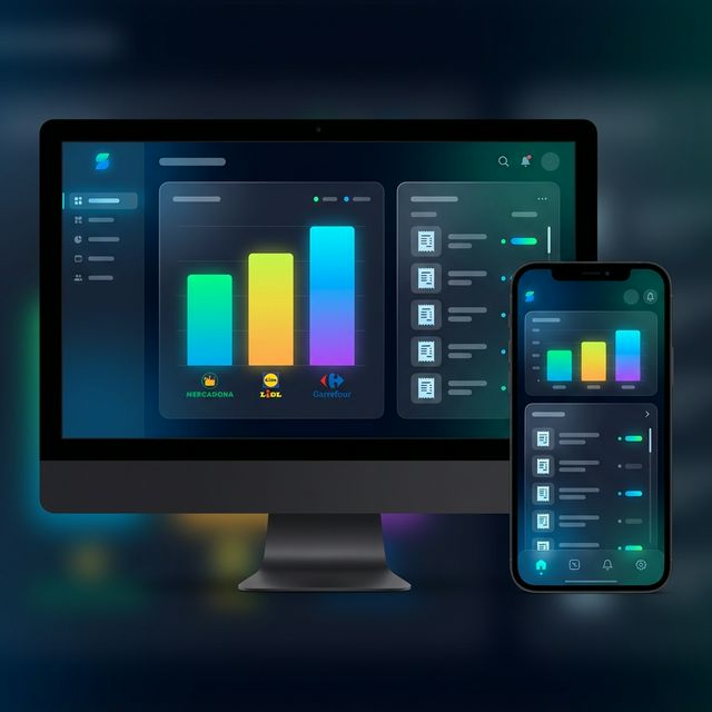Gastos Supermercado App Mockup